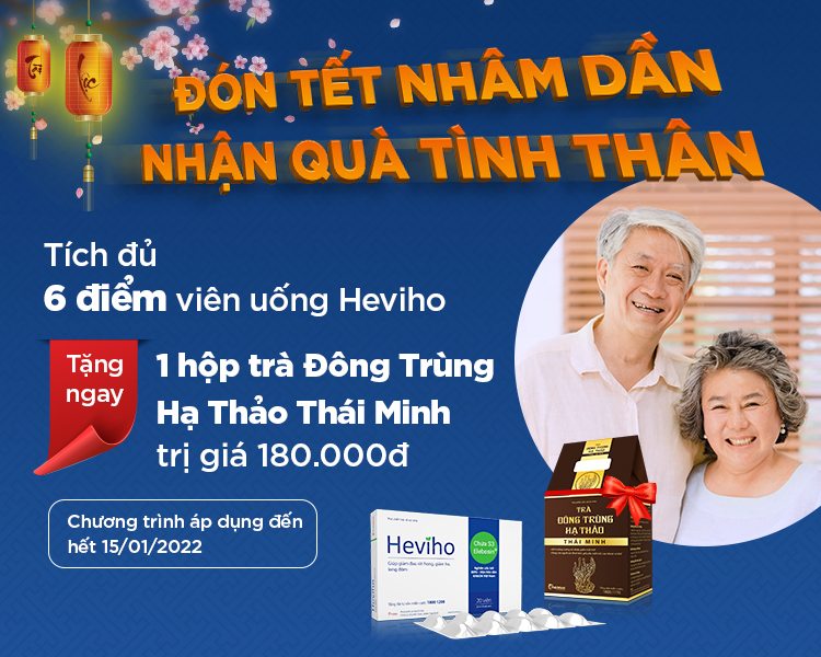 Khuyến mãi lớn: Mua Heviho viên uống tặng trà Đông trùng hạ thảo Thái Minh