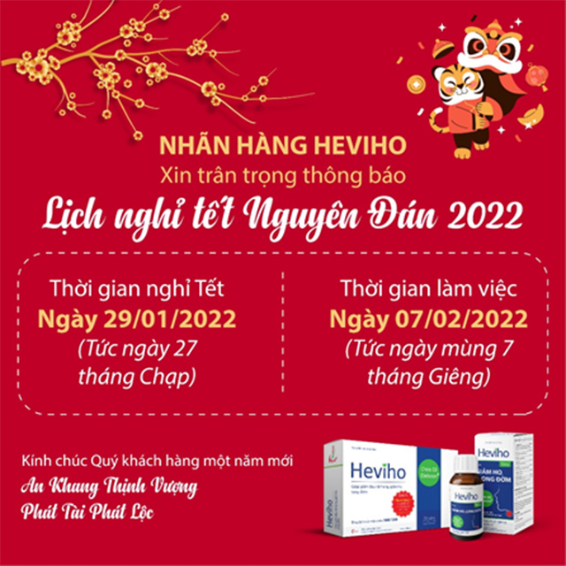 THÔNG BÁO LỊCH NGHỈ TẾT NHÂM DẦN 2022