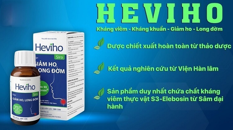 Heviho - hỗ trợ giảm ho, giảm đau rát cổ họng cho bé hiệu quả tại nhà